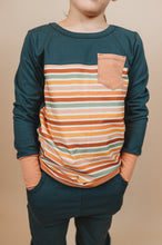 Load image into Gallery viewer, Willamette Organic Cotton Kids Long Sleeve Colorblock Tee