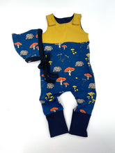 Load image into Gallery viewer, Canaveral  Gold Mushroom Snap Romper