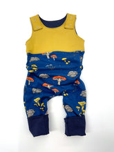 Load image into Gallery viewer, Canaveral  Gold Mushroom Snap Romper