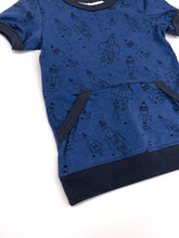 Load image into Gallery viewer, Canaveral  Blue Rockets Solid Kangaroo Tee