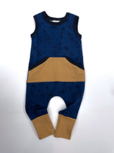 Load image into Gallery viewer, Canaveral  Blue Rockets Kangaroo Pull-on Romper