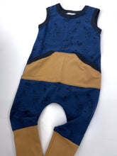 Load image into Gallery viewer, Canaveral  Blue Rockets Kangaroo Pull-on Romper