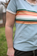 Load image into Gallery viewer, Zion Ladies Retro Stripe Classic Tee