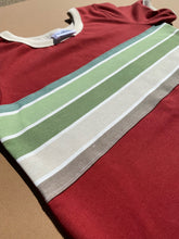 Load image into Gallery viewer, Zion Retro Meadow Stripe Applique Organic Tee