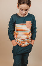 Load image into Gallery viewer, Willamette Organic Cotton Kids Long Sleeve Colorblock Tee