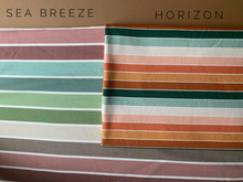 Load image into Gallery viewer, Zion Retro Horizon Stripe Applique Organic Tee